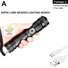 Load image into Gallery viewer, XHP90 LED Flashlight Zoom USB Rechargeable