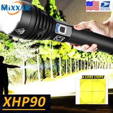 Load image into Gallery viewer, XHP90 LED Flashlight Zoom USB Rechargeable
