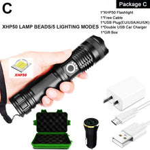 Load image into Gallery viewer, XHP90 LED Flashlight Zoom USB Rechargeable
