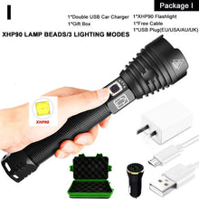 Load image into Gallery viewer, XHP90 LED Flashlight Zoom USB Rechargeable

